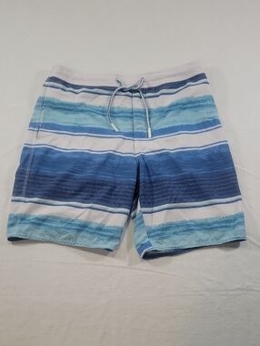 JOHNNIE-O TRELLIS HALF ELASTIC SWIM TRUNK IN MARLIN SZ M